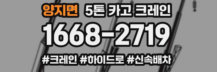 양지면 5톤 카고 크레인