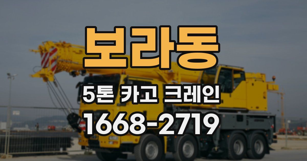 보라동 5톤 카고 크레인