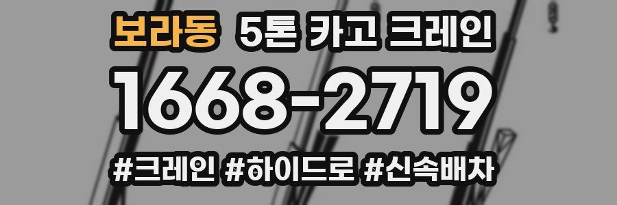 보라동 5톤 카고 크레인