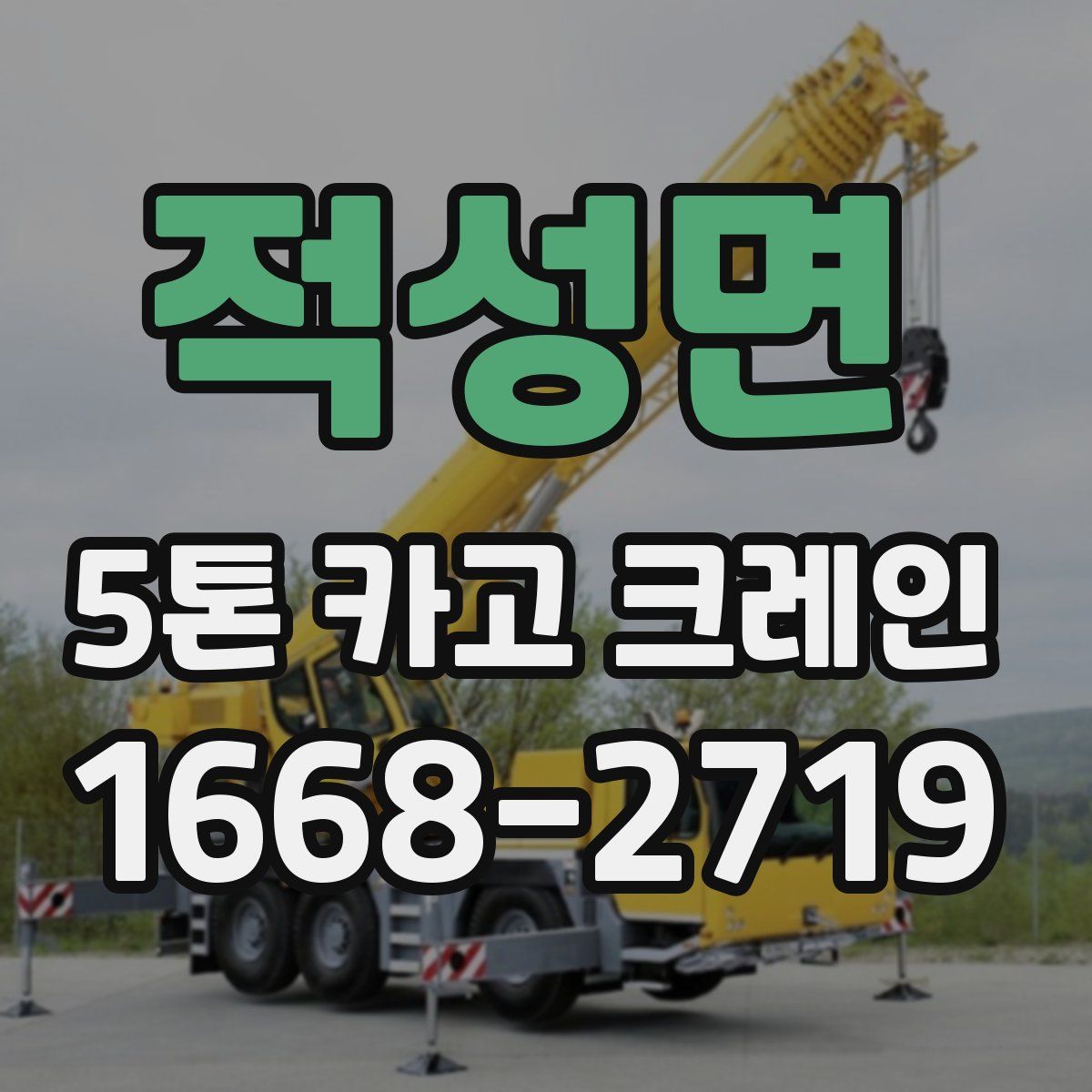 적성면 5톤 카고 크레인