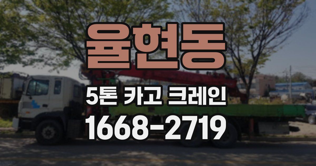 율현동 5톤 카고 크레인