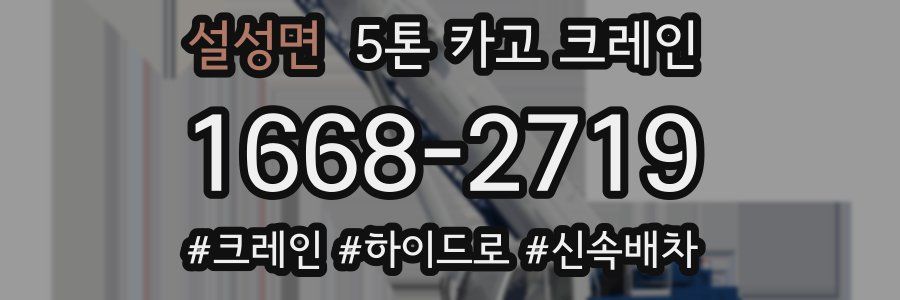 설성면 5톤 카고 크레인