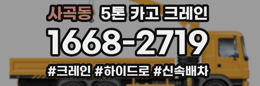 사곡동 5톤 카고 크레인