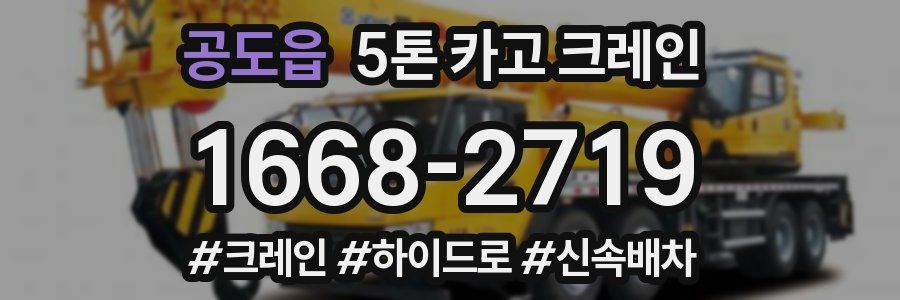 공도읍 5톤 카고 크레인