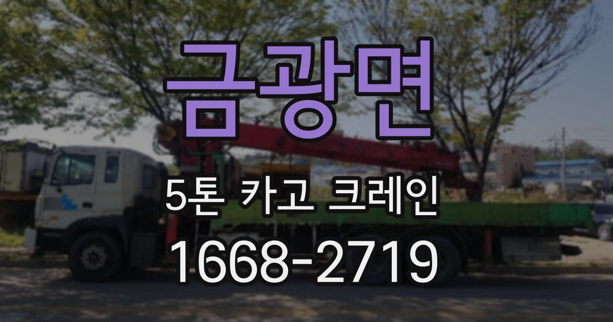 금광면 5톤 카고 크레인