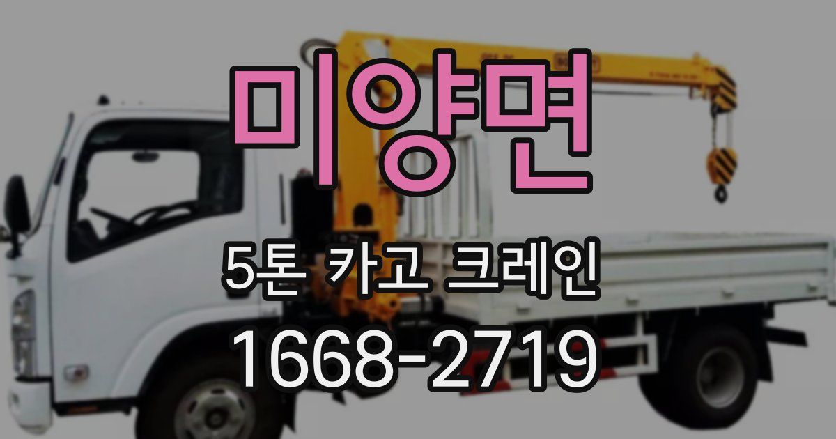 미양면 5톤 카고 크레인