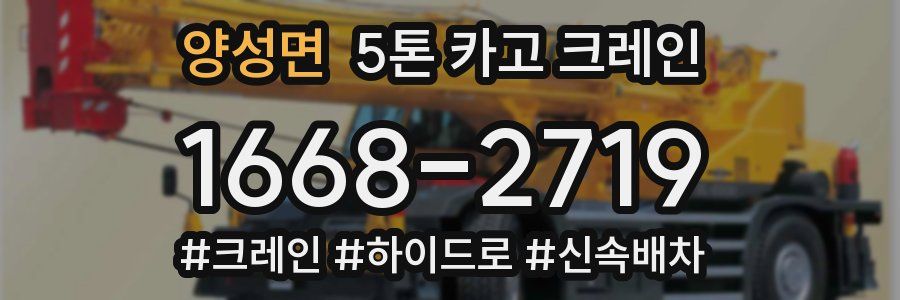 양성면 5톤 카고 크레인