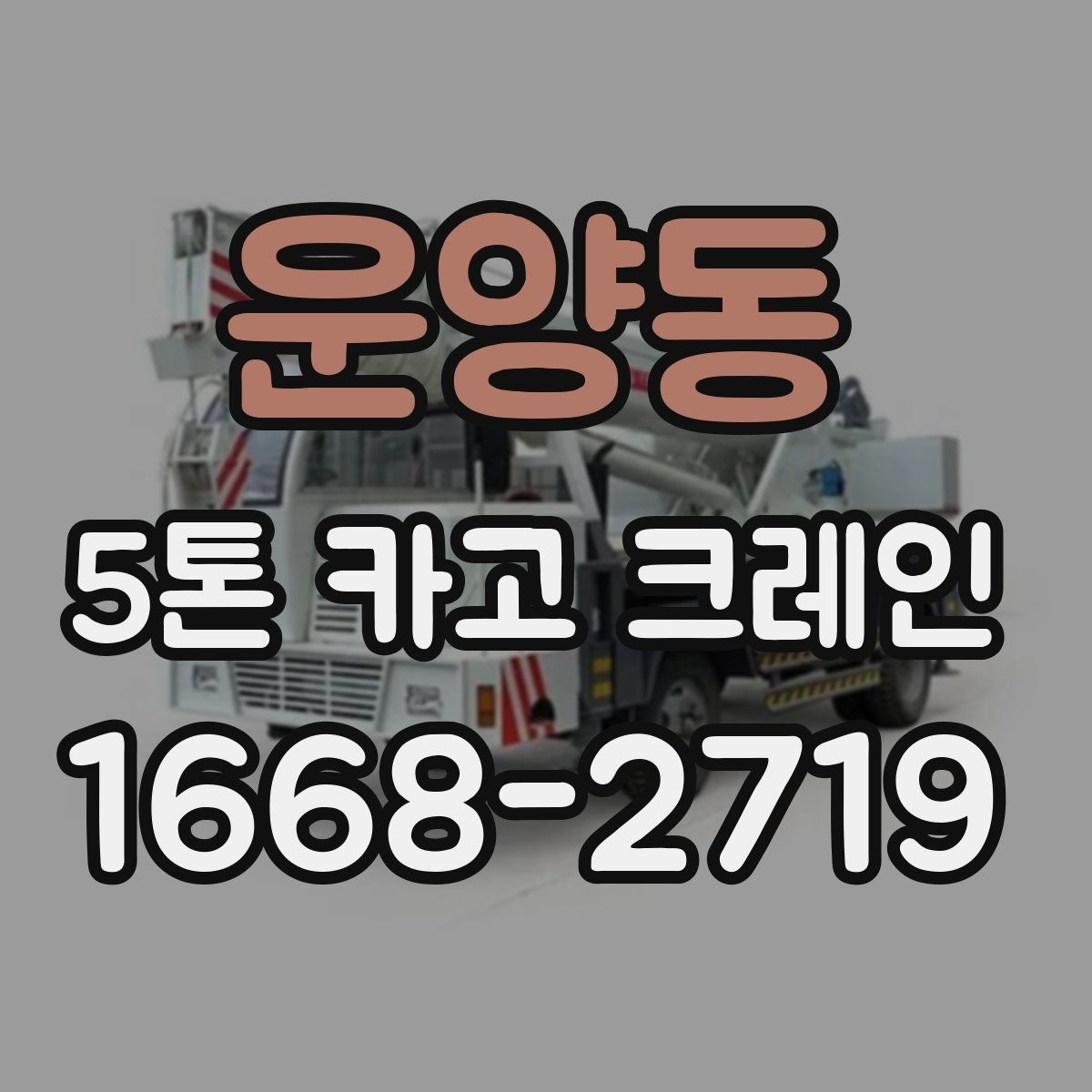 운양동 5톤 카고 크레인