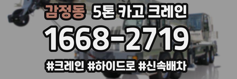 감정동 5톤 카고 크레인