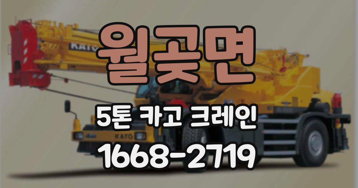 월곶면 5톤 카고 크레인