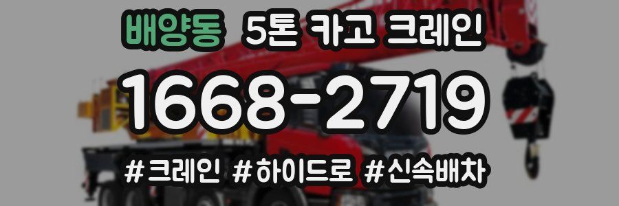배양동 5톤 카고 크레인