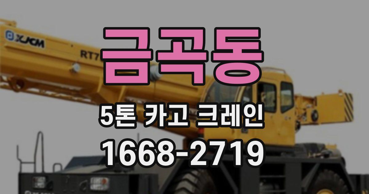 금곡동 5톤 카고 크레인