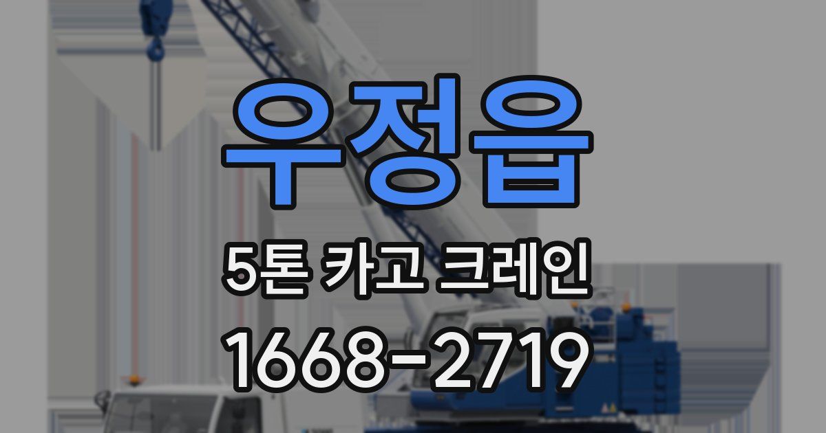 우정읍 5톤 카고 크레인