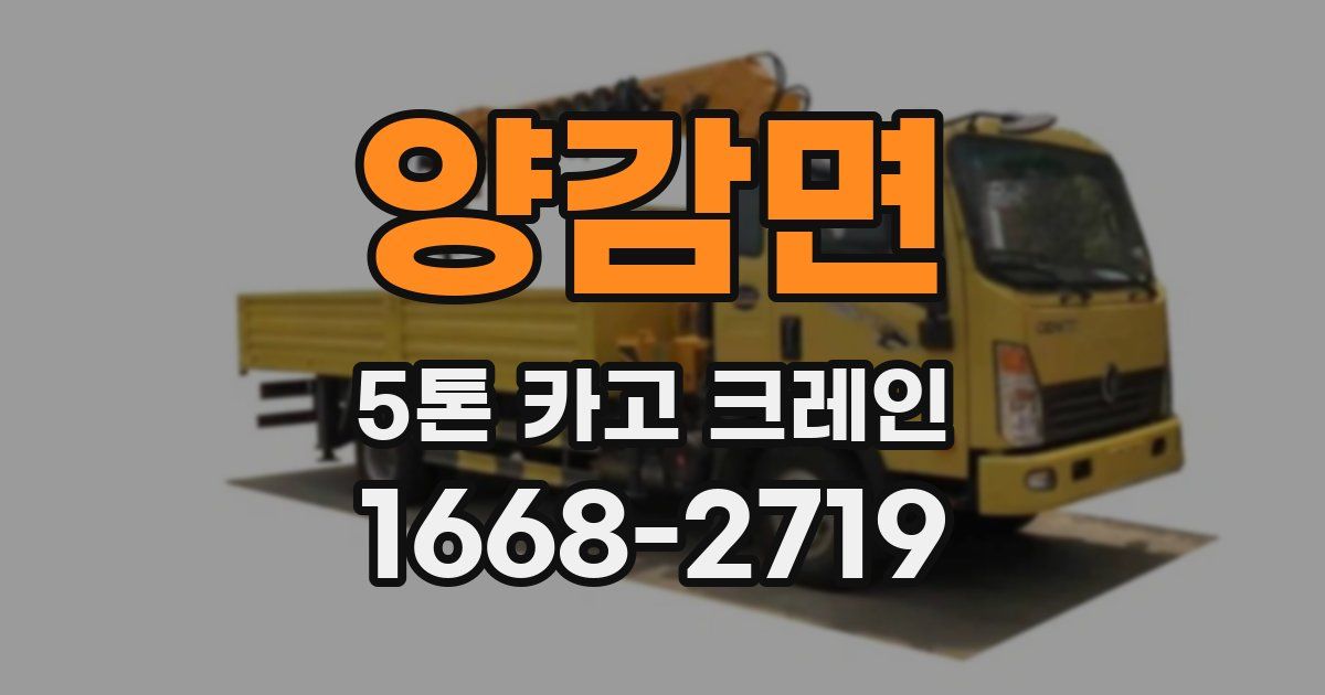 양감면 5톤 카고 크레인