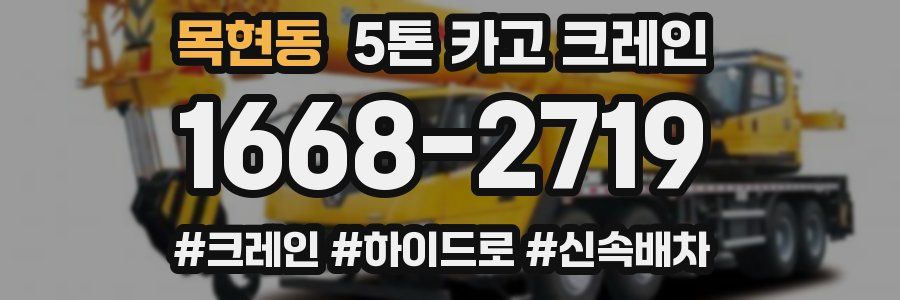 목현동 5톤 카고 크레인
