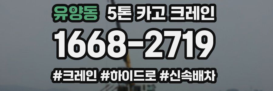 유양동 5톤 카고 크레인