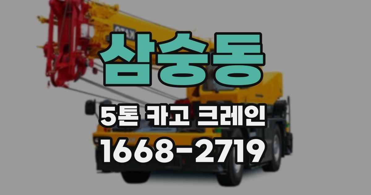 삼숭동 5톤 카고 크레인