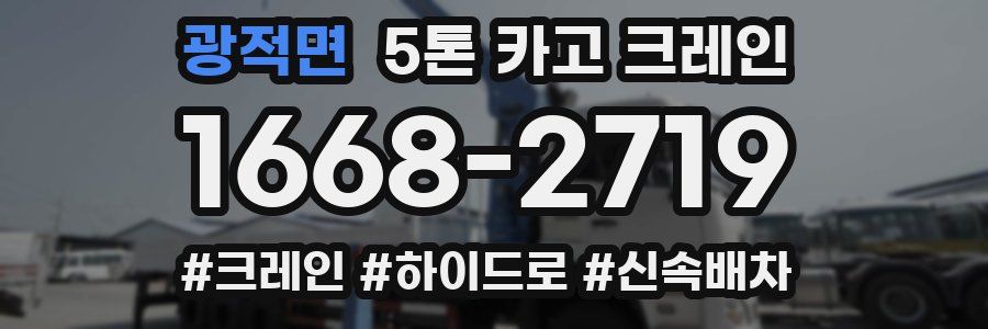광적면 5톤 카고 크레인