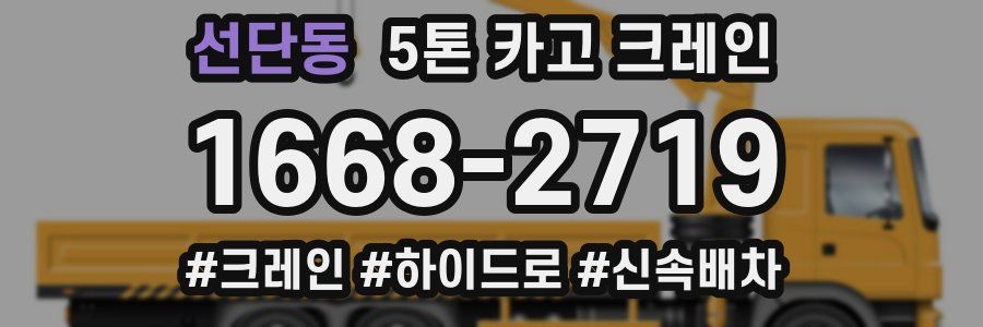 선단동 5톤 카고 크레인