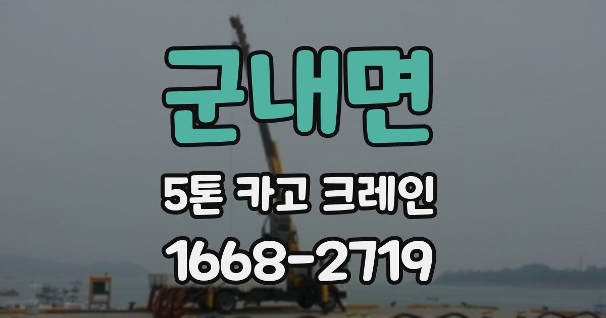 군내면 5톤 카고 크레인