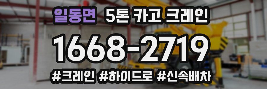 일동면 5톤 카고 크레인