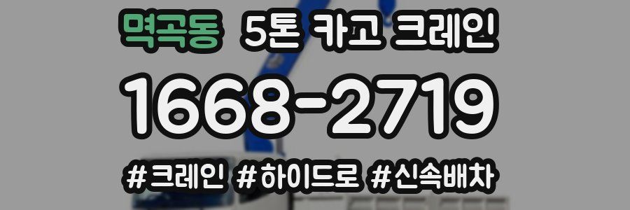 멱곡동 5톤 카고 크레인