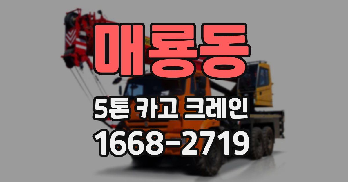 매룡동 5톤 카고 크레인