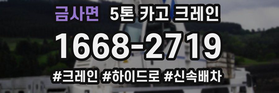 금사면 5톤 카고 크레인