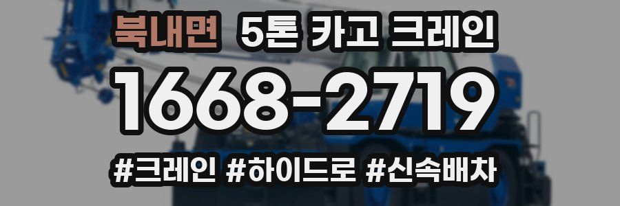 북내면 5톤 카고 크레인