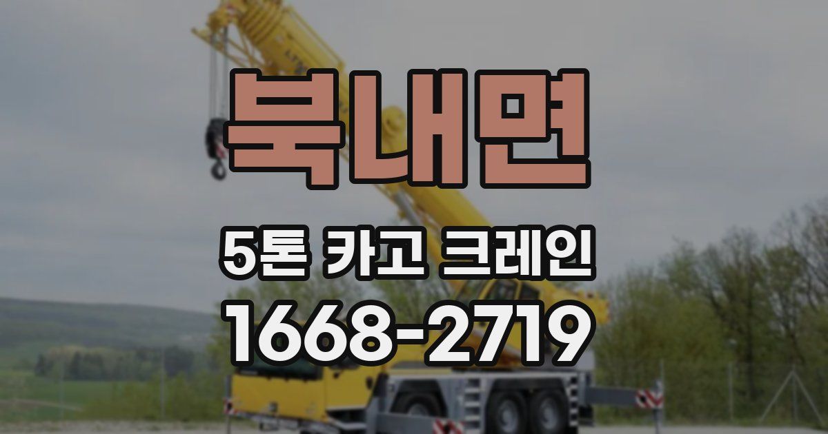 북내면 5톤 카고 크레인