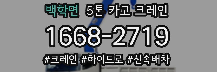 백학면 5톤 카고 크레인