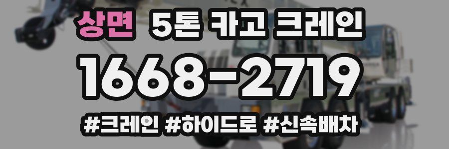 상면 5톤 카고 크레인