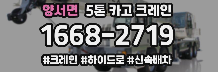 양서면 5톤 카고 크레인