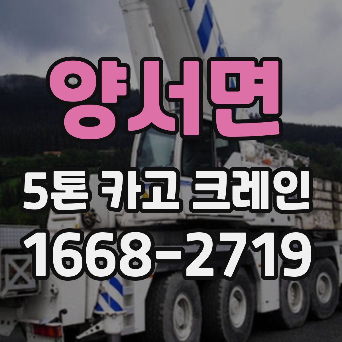 양서면 5톤 카고 크레인