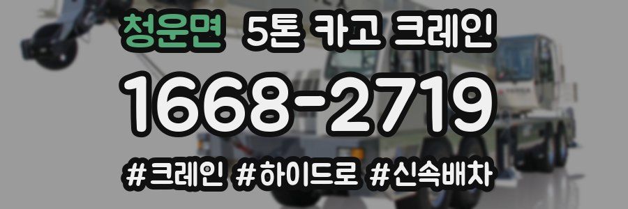 청운면 5톤 카고 크레인