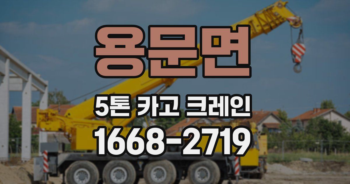 용문면 5톤 카고 크레인