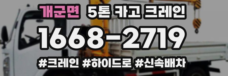 개군면 5톤 카고 크레인