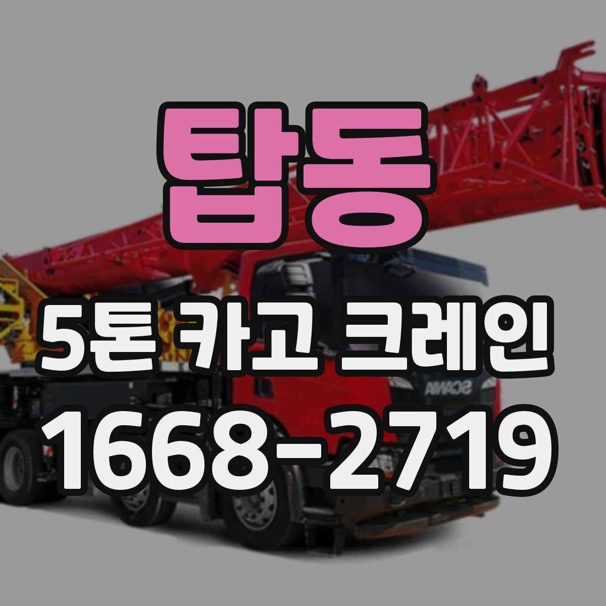 탑동 5톤 카고 크레인
