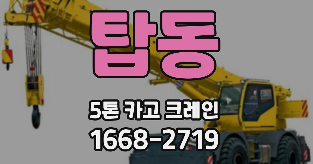 탑동 5톤 카고 크레인