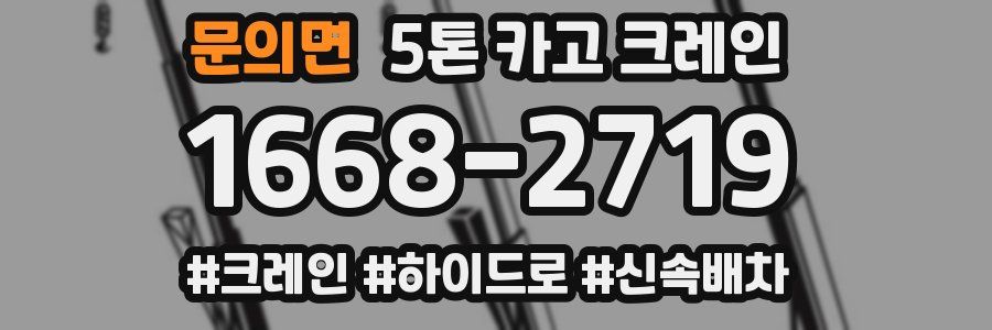 문의면 5톤 카고 크레인
