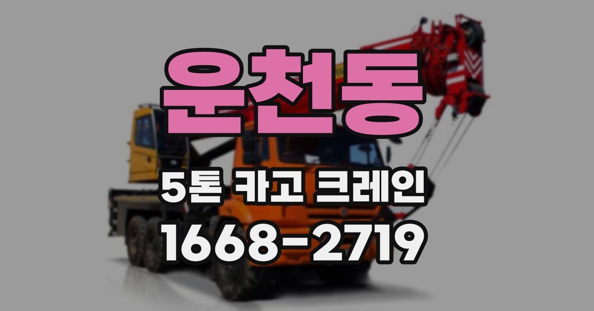 운천동 5톤 카고 크레인