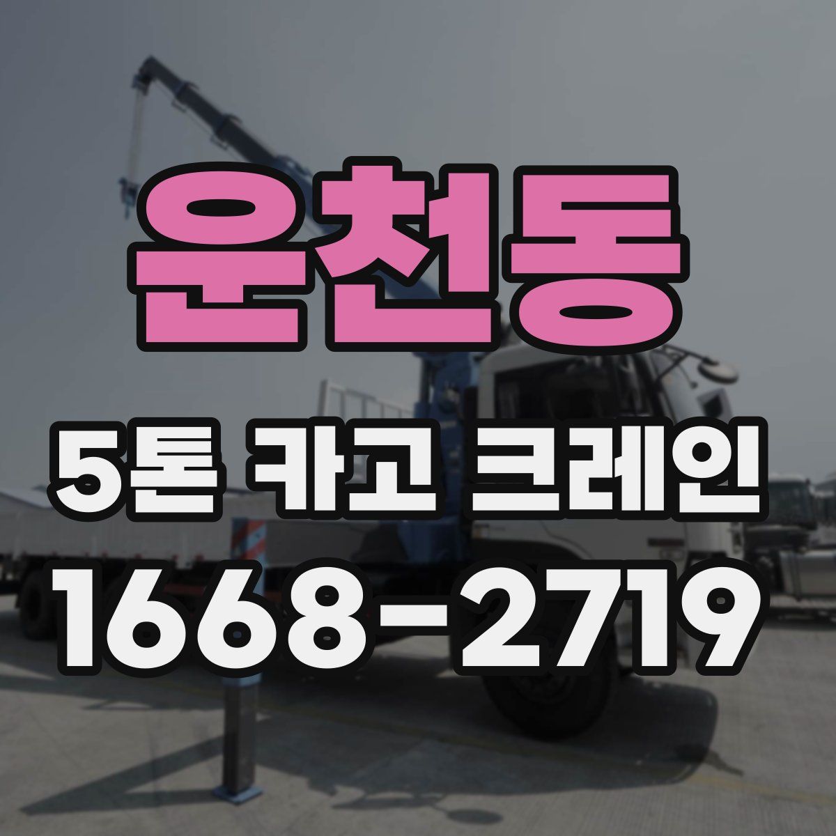 운천동 5톤 카고 크레인
