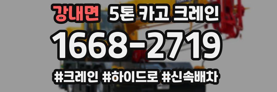 강내면 5톤 카고 크레인