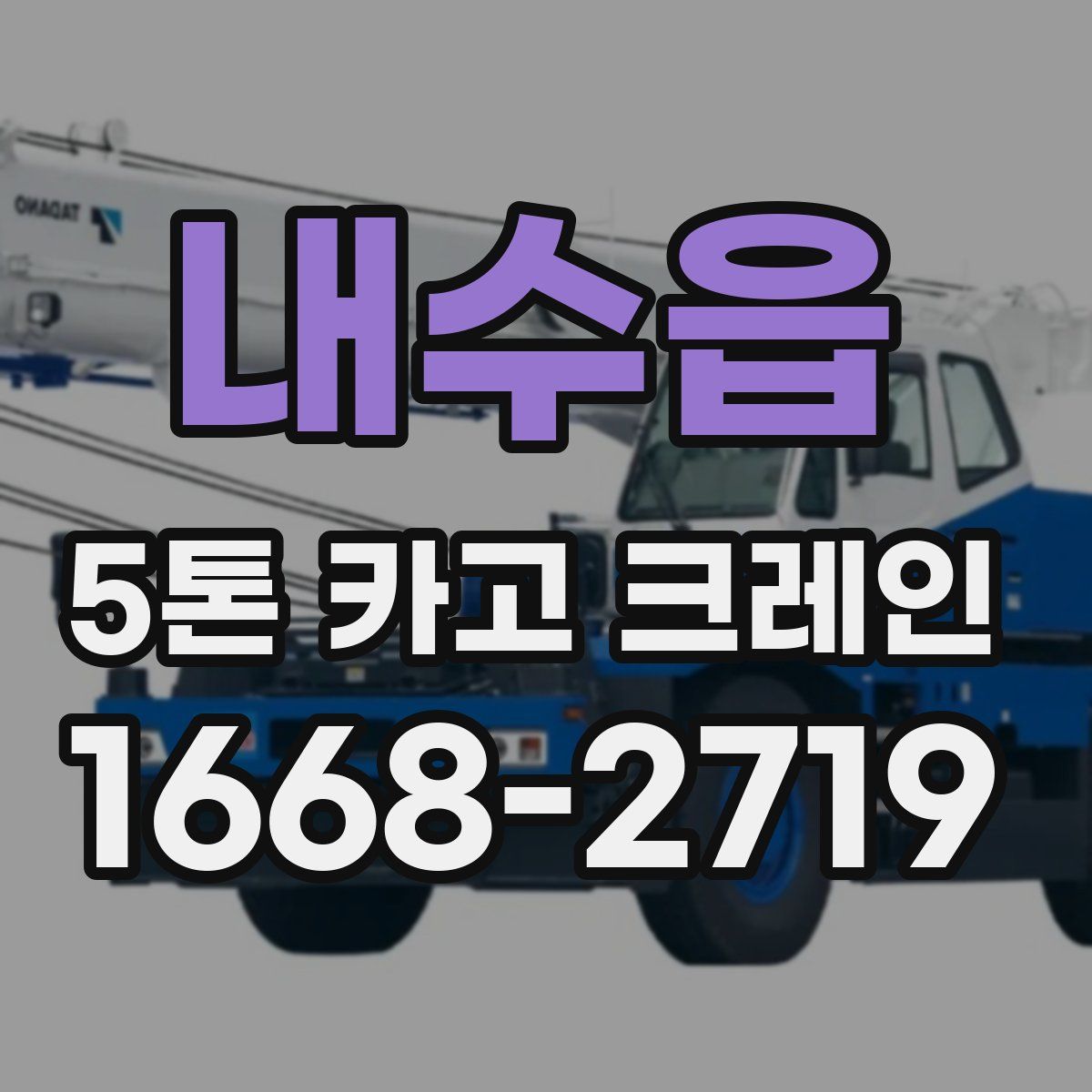 내수읍 5톤 카고 크레인