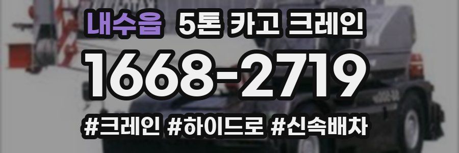 내수읍 5톤 카고 크레인