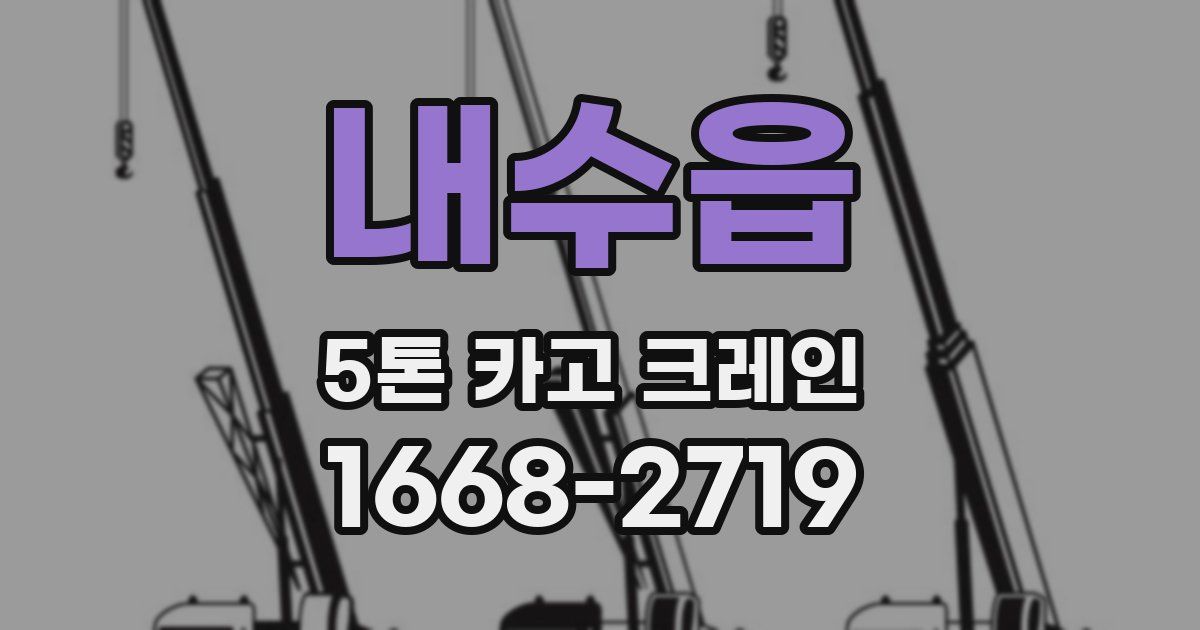 내수읍 5톤 카고 크레인