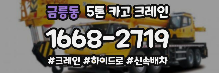 금릉동 5톤 카고 크레인