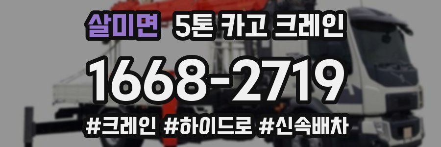 살미면 5톤 카고 크레인