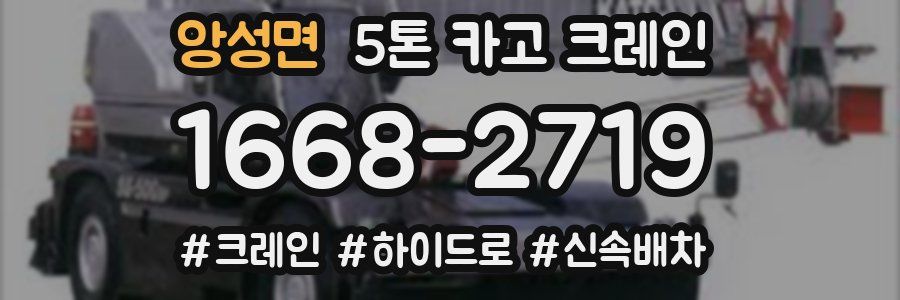 앙성면 5톤 카고 크레인