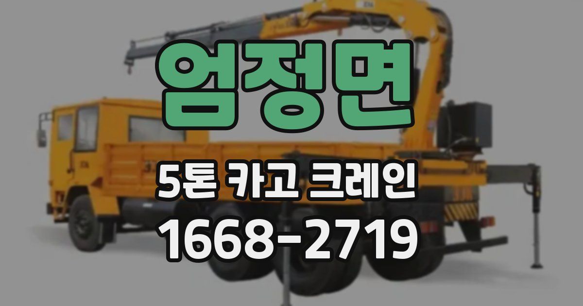 엄정면 5톤 카고 크레인